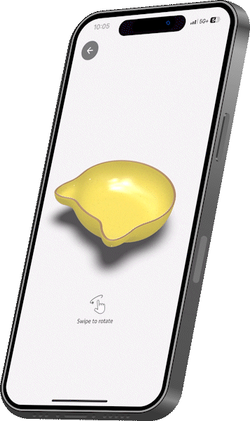 Animated GIF showing how Amazon 3D content looks on an iPhone