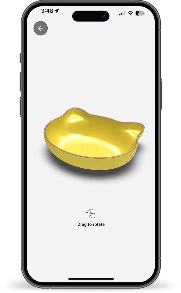 Screenshot of a product being viewed in 3D on Amazon